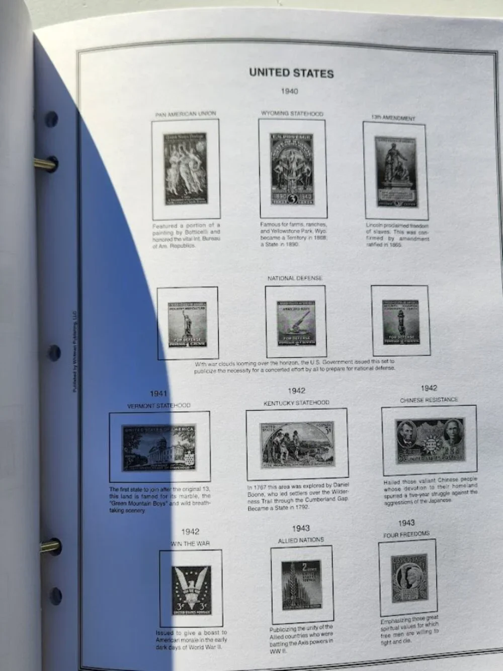 Liberty U.S. Stamp Album Vol A 1847 to 1994 USPS United States Binder Volume 1 P